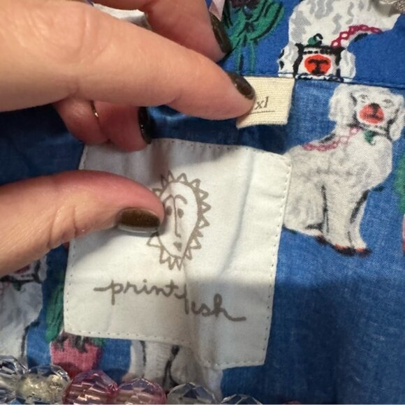 Printfresh matching spaniels pants sleep set blue white pajama set - Picture 4 of 15